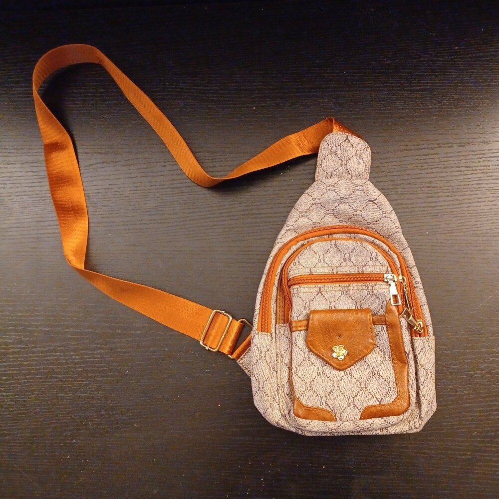 Classic Pattern Sling Bag, Multifunctional Chest … - image 1